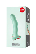 Зеленый фигурный фаллоимитатор Stubs Bouncer - 18,5 см.