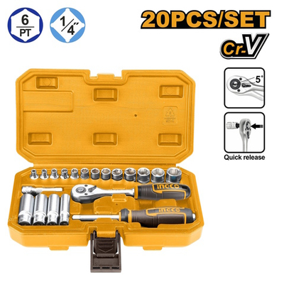 Набор инструментов 1/4 20 пред. INGCO HKTS14201 INDUSTRIAL