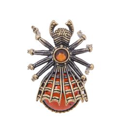 Народные промыслы AM-4205 Фигурка «Паук Невеста» (латунь, янтарь)
