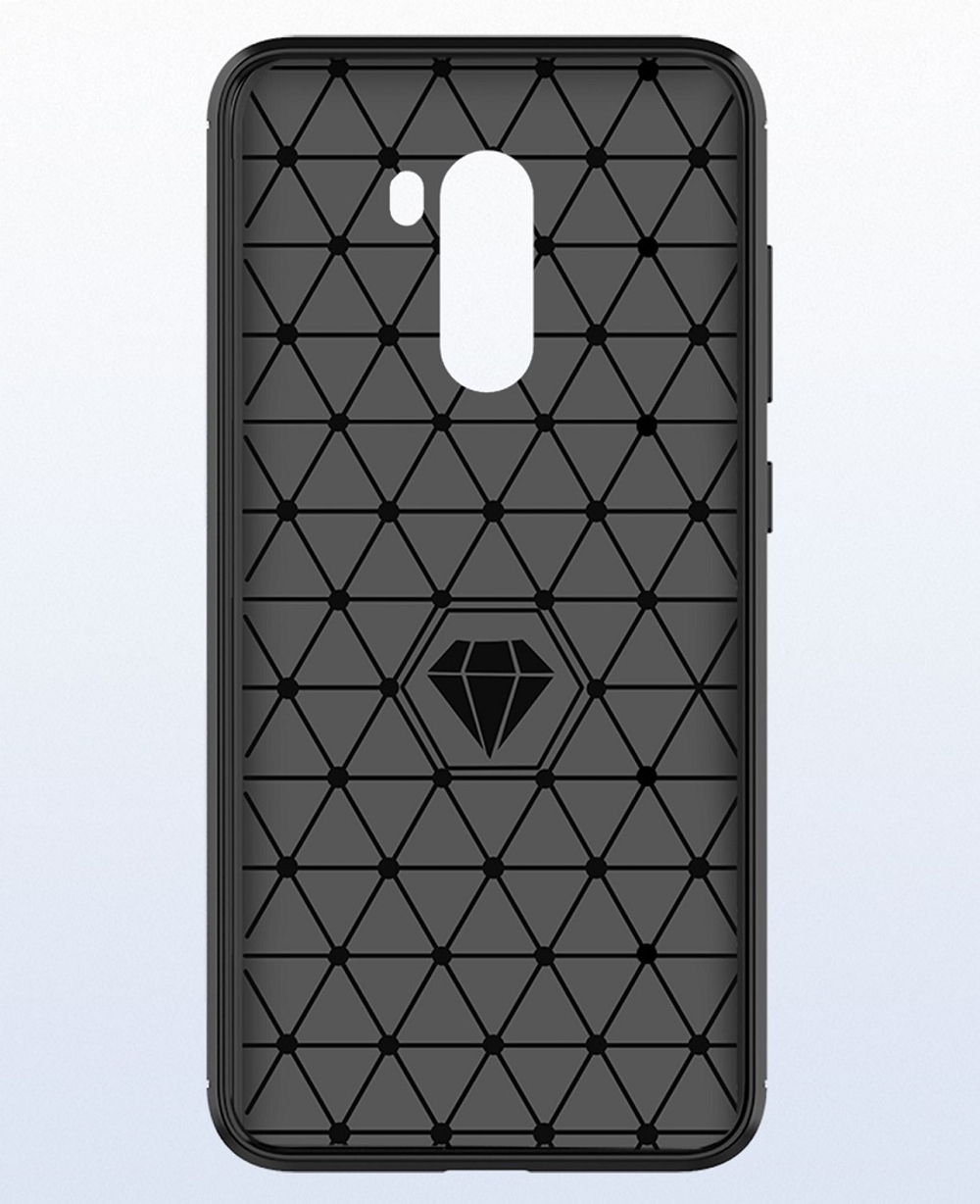 Чехол для Xiaomi Pocophone F1 цвет Black (черный), серия Carbon от Caseport