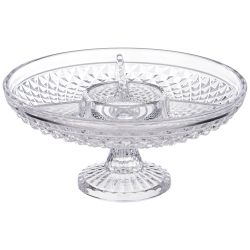 БЛЮДО НА НОЖКЕ 3 СЕКЦИИ, 19X11 СМ