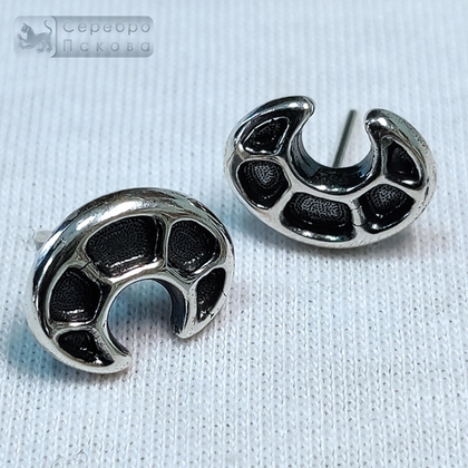 Серьги лунница гвоздики