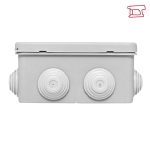 Коробка распределительная КМР-030-014 с крышкой (100x100x50) для прямого монтажа, 10 мембр. вводов серая IP55 EKF (60.00 шт.)