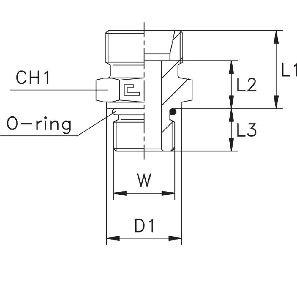 Штуцер FA DS14 UNF 3/4 (корпус)