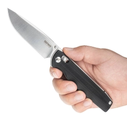 Нож складной SRM 258L-GB Terrier Satin (D2, Black G10)