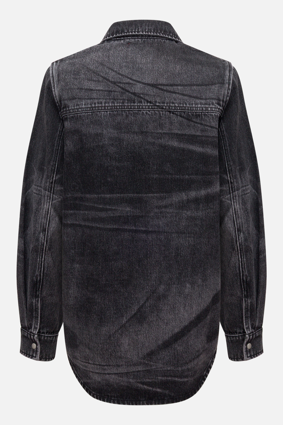 Джинсовая рубашка acid wash