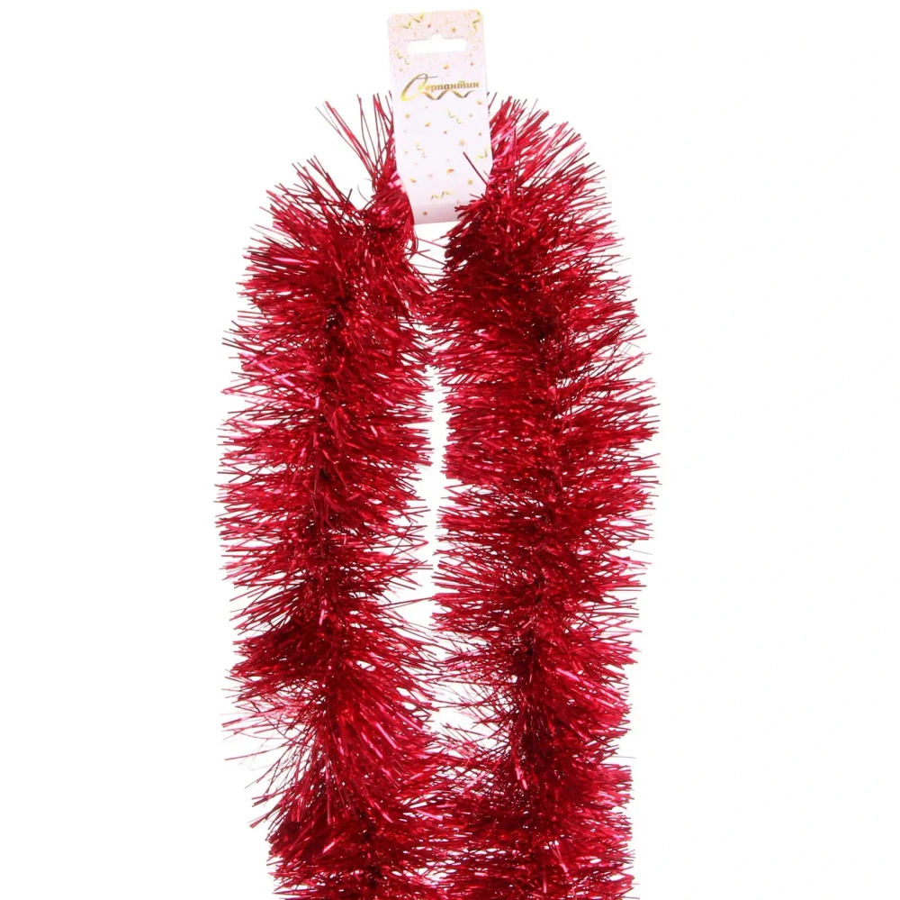 Мишура «Волшебные искры» 2 м 9 см, Красный