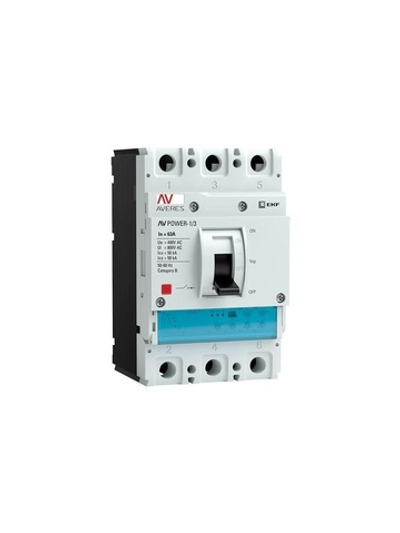 Выключатель автоматический 3п 63А 50кА AV POWER-1/3 ETU2.0 AVERES EKF mccb-13-63-2.0-av
