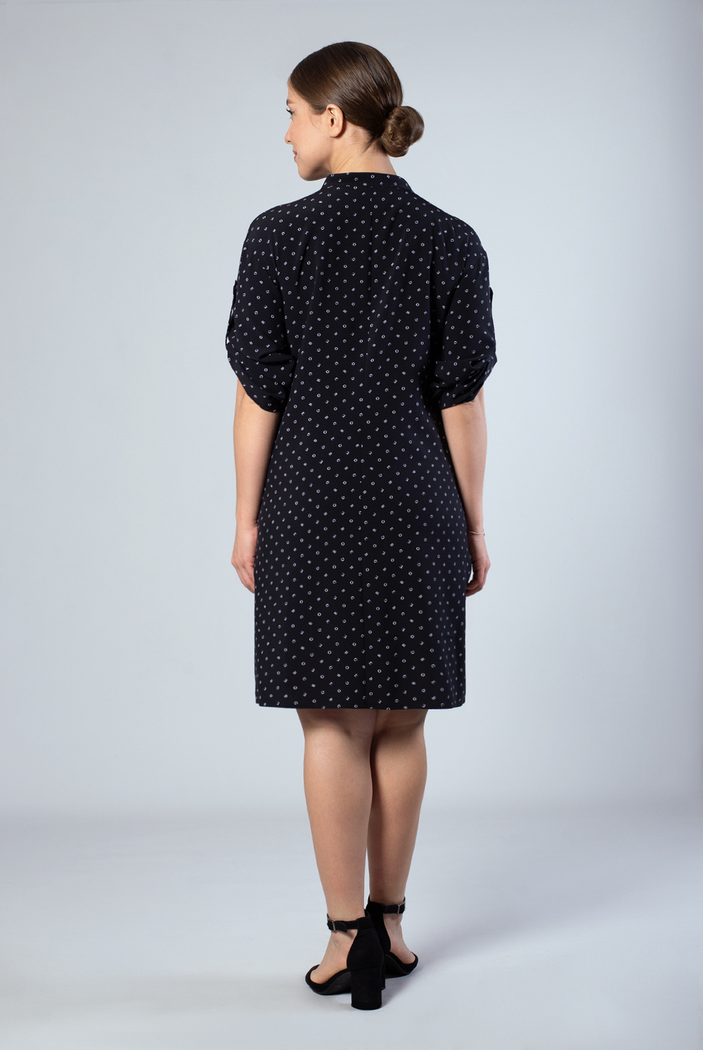 Платье женское 1854ЮП, чёрный алфавит #176Чёа051854ЮП