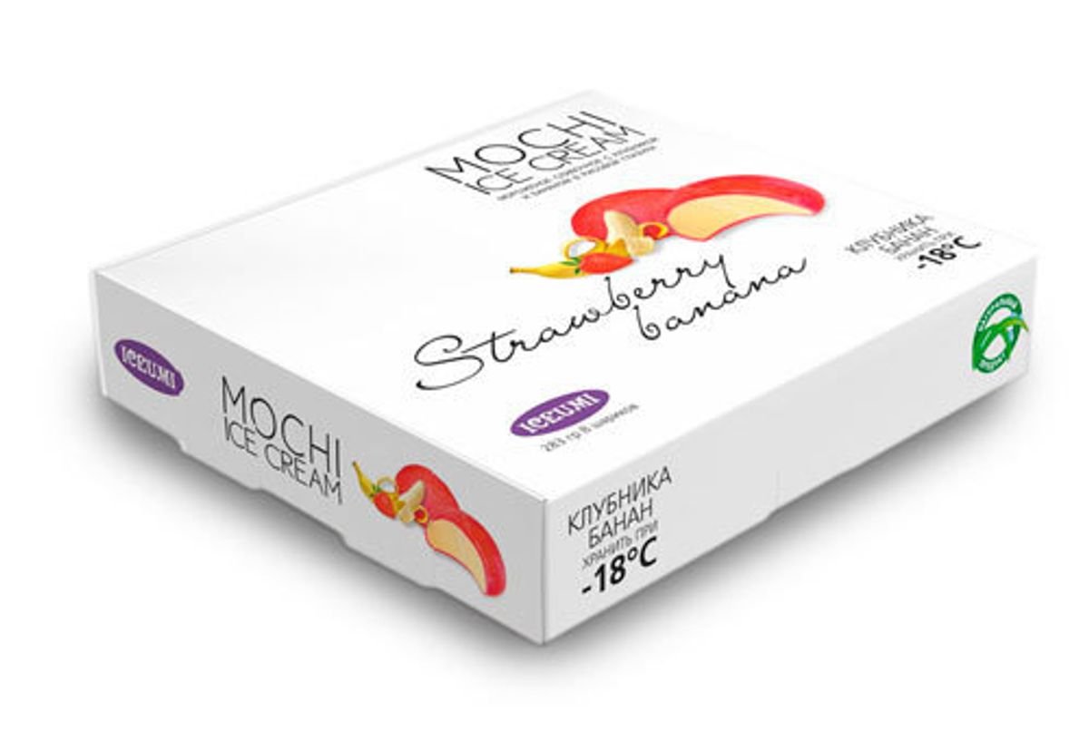 Мороженое Клубника и банан Mochi, 35г*8шт