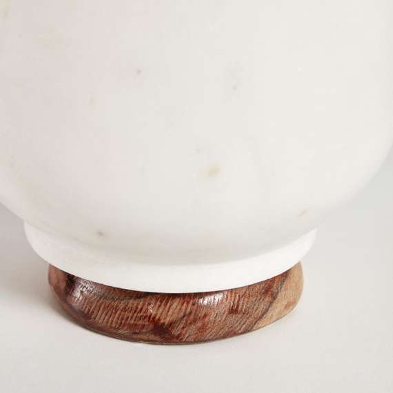 Cinderella Пестик и ступка из белого мрамора и дерева