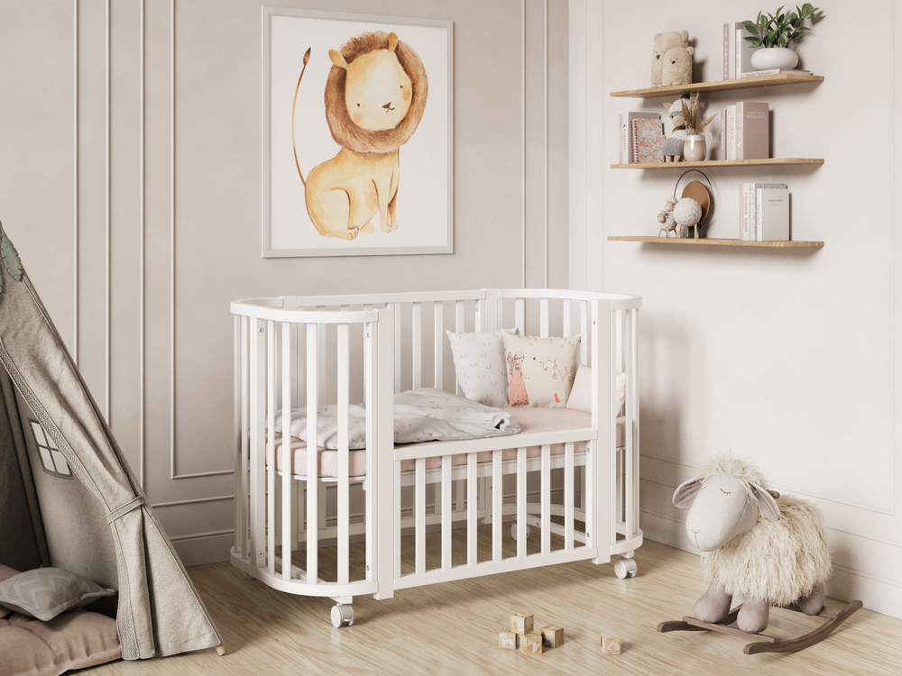 Кроватка детская Incanto Nova Lux c наклоном дна цвет белый