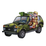 Конструктор пластмассовый 60эл. "LADA 4х4 на парашюте" в коробка 7280-CY (Город мастеров)