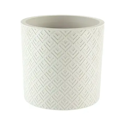 Кашпо ЭТНА D280мм 9,5л с вставкой белый ротанг