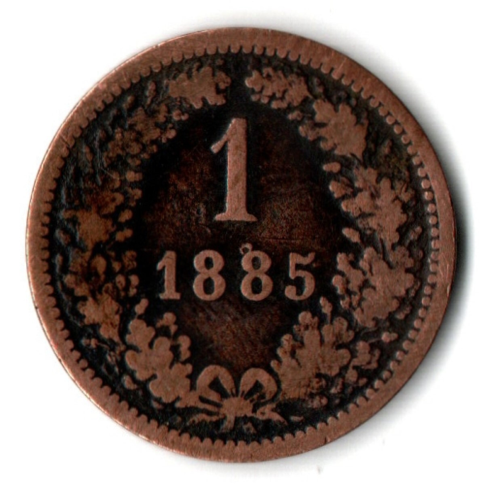 1 крейцер Австрия 1885 год