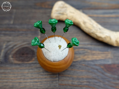 Счетные иглы "Малахитовый цветок"