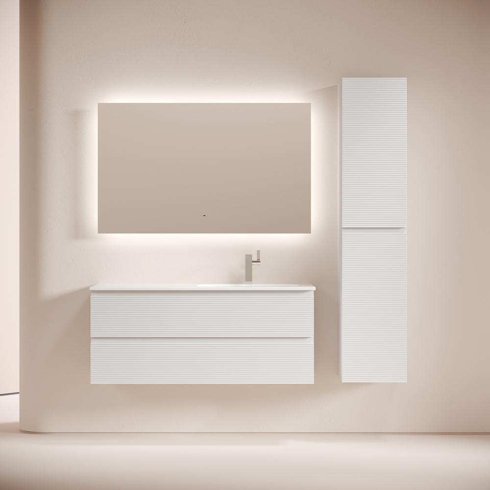 Тумба подвесная SANCOS Folk  правая 1195х445х500, c двумя ящиками оснащенными доводчиками, Bianco, арт.FL120RW