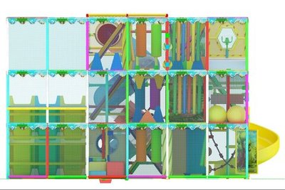 Уличный лабиринт "Детское раздолье" 70,5 м² (8,6*8,2*4,9 м)