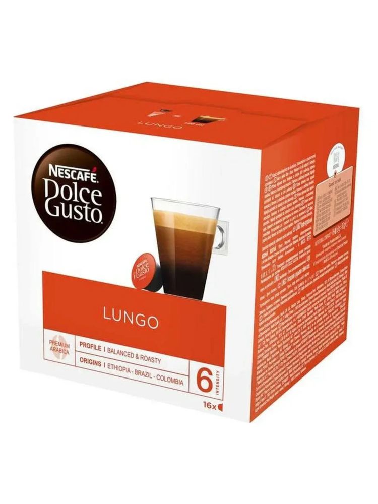Кофе в капсулах Nescafe Dolce Gusto Lungo 16 шт x 3 уп