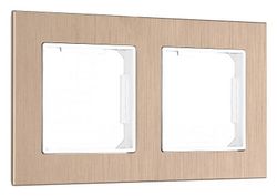 Рамка на 2 поста Arte Milano am-503.12 503.12-2.shampan