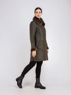 Дубленка зима натуральная длинная Турция