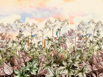 Дизайнерские обои Wall Street Botanica