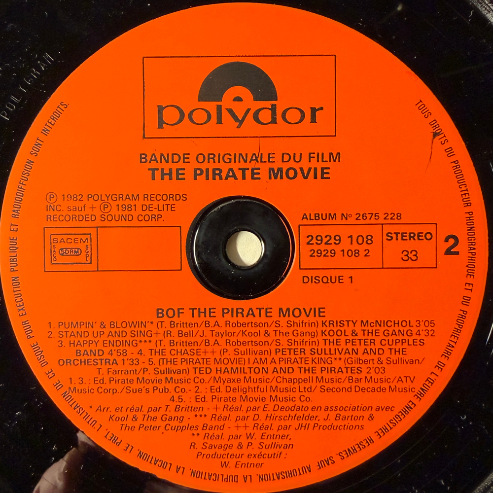 Сборник The Pirate Movie - The Original Soundtrack From The Motion Picture 2LP (Франция 1982г.)