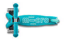 Самокат Mini Micro Deluxe складной LED аква