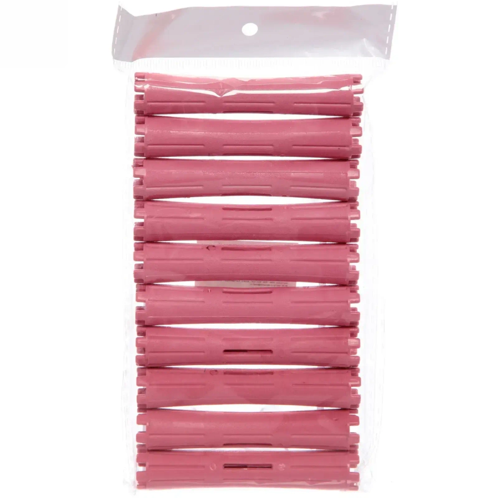 Бигуди пластмассовые-коклюшки 10шт «Styling», микс 6 цветов, d=1,6см (прозрачный пакет с подвесом), без резинки