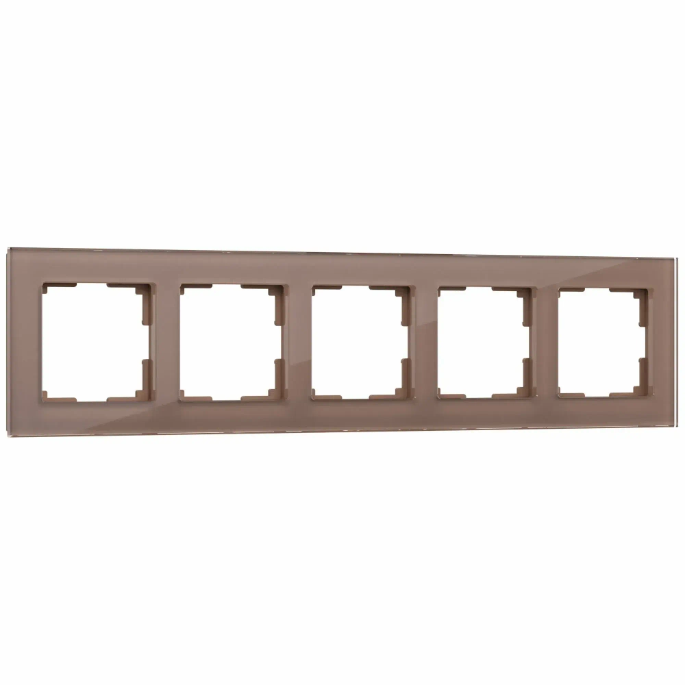 Рамка на 5 постов Favorit (латте, стекло) W0051142