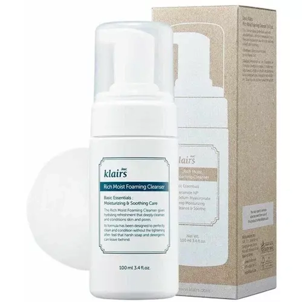 Пенка для умывания Dear Klairs Rich Moist Foaming Cleanser 100 мл
