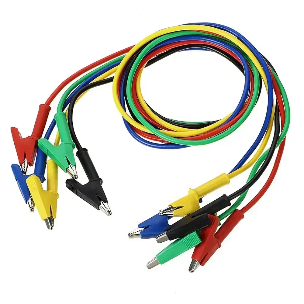 5 шт. двусторонних зажимов типа крокодил, кабель для измерительных проводов 15 А с изоляционными зажимами