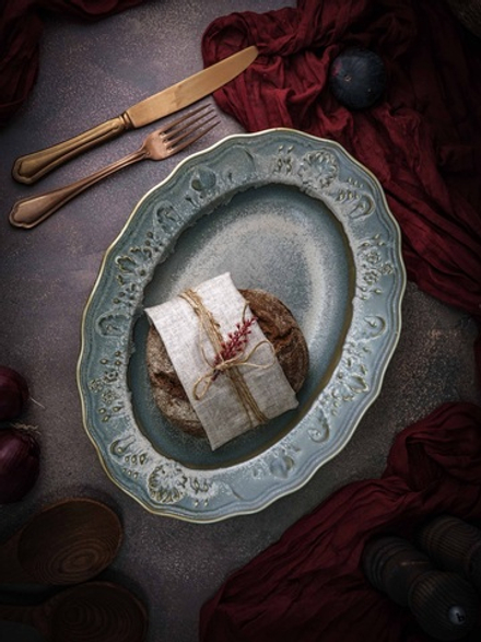 Блюдо овальное 37x27,6 см h 5 см, фарфор, Vintage