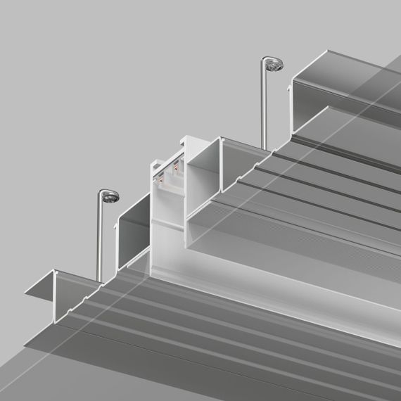 Шинопровод встраиваемый однофазный Denkirs Smart Hide TR2012-WH