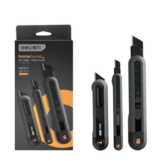 Набор технических ножей Home Series Black 9 мм, 18 мм, Т-обр НТ4003