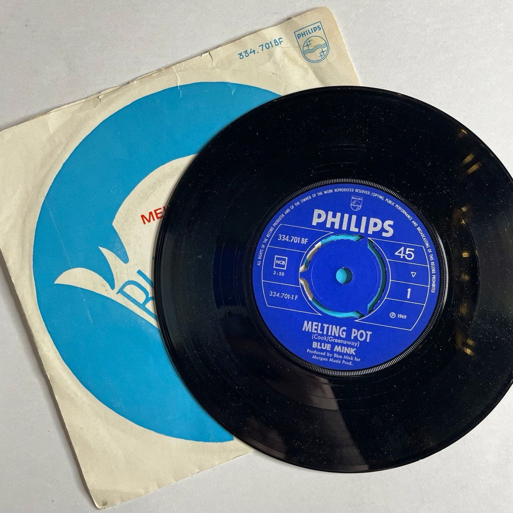 Винтажная виниловая пластинка LP Blue Mink Melting Pot (Швеция 1969) 7 дюймов, 45 RPM, Single
