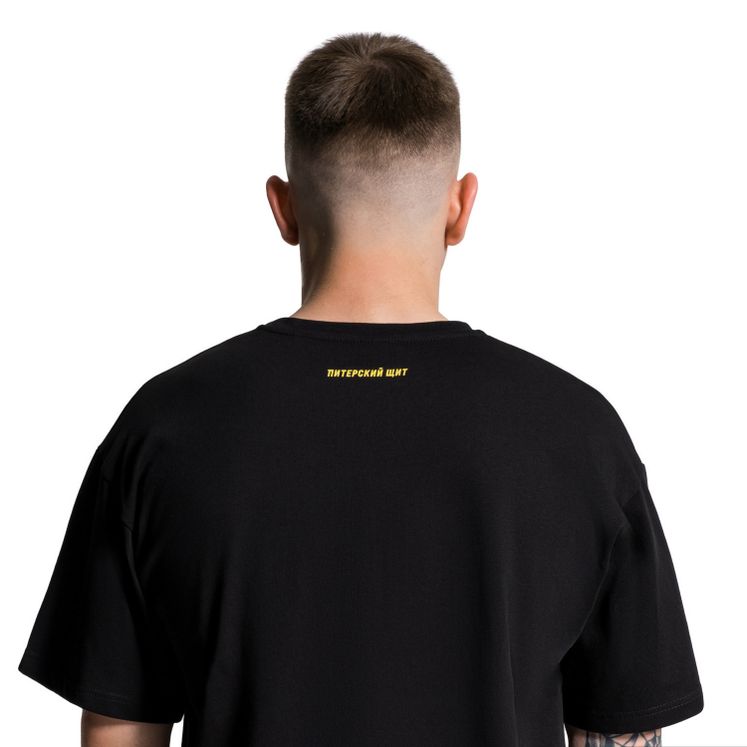 Футболка Питерский Щит Зомбоящик, черный