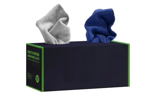 Glosswork Fiber Box Универсальные салфетки из микрофибры 30х30см 50шт (25 серых и 25 синих), GWMF-2525