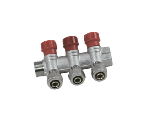 Коллектор с вент. кранами 3/4 х 16-3вых ViEiR (20/5/1шт)