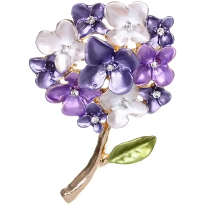 Брошь «KLEVER SHOP», Сирень, цвет как на фото, 5*3.5см (символ Радости)