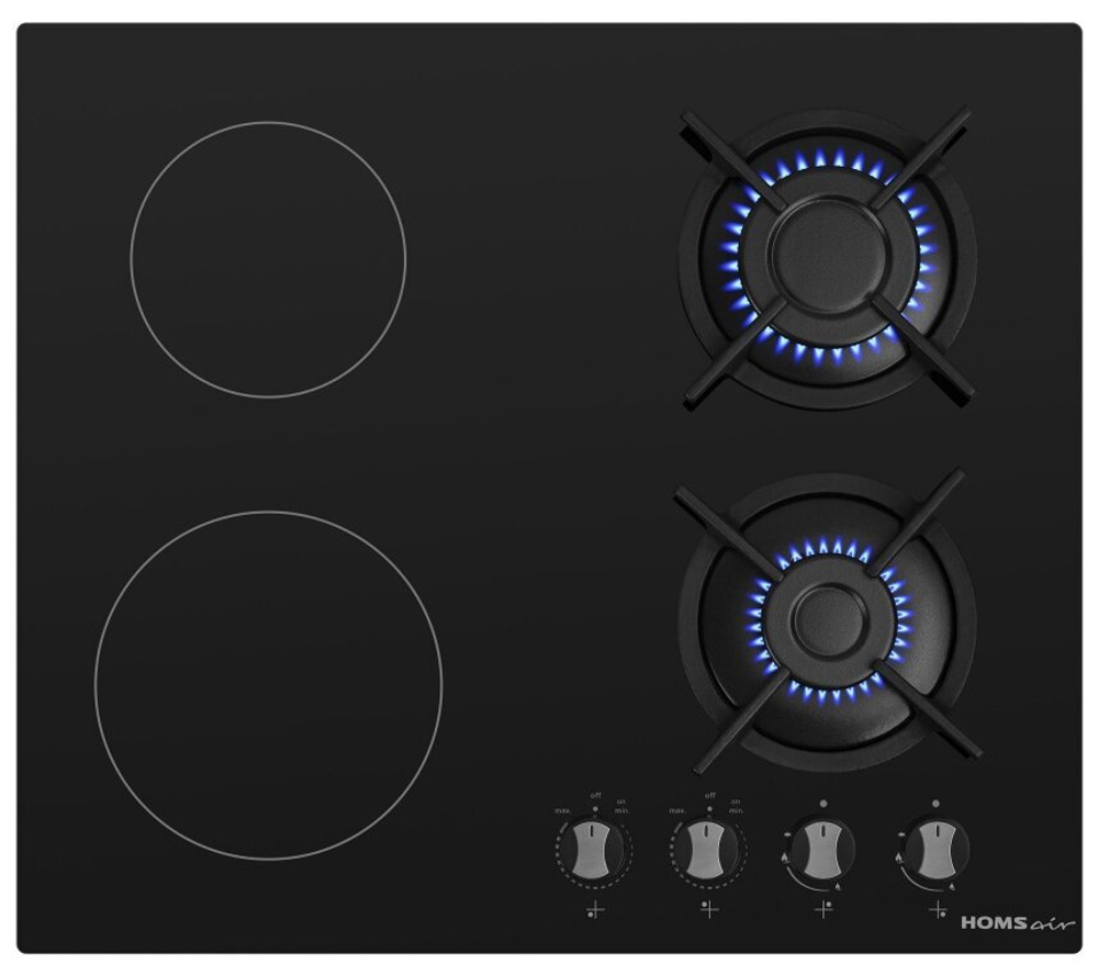 Встраиваемая комбинированная варочная панель HOMSair HG641VBK