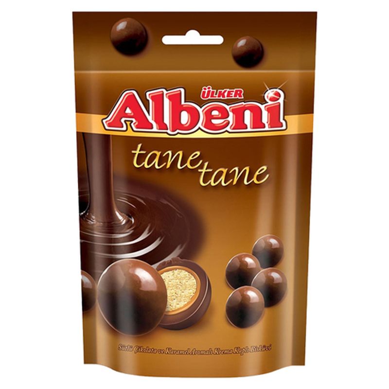 Драже Albeni Tane Tane молочный шоколад с ароматом карамели и печеньем 37 гр/пач 208 пач/кор