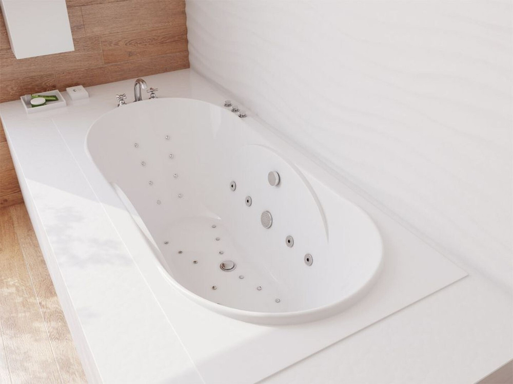 Ванна из литьевого мрамора Эстет Астра 170х80 белая, ФР-00000620