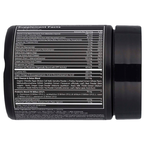 Codeage, Clearface Vitamins +, 90 растительных капсул