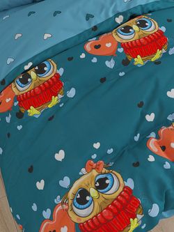 Пододеяльник поплин Сказка "Джули/Джули (компаньон)" 1,5-спальный на молнии 145x215 см