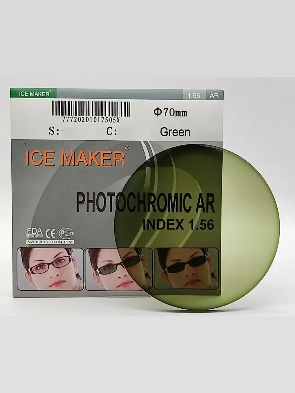 Линза для очков стигматич. 1шт  ICE MAKER +0.50 d 70 ind 1.5