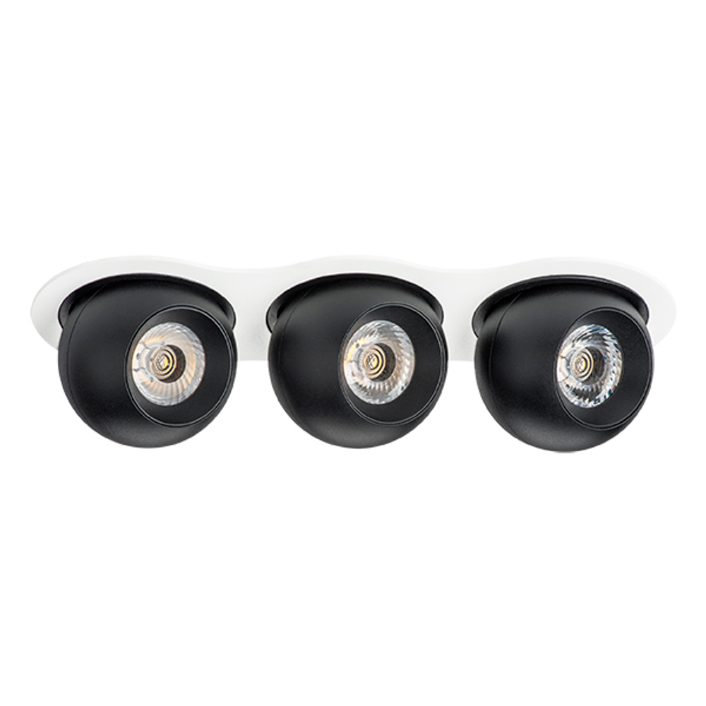 i636727272 Светильник INTERO LED 9W*3 850LM*3 24G БЕЛЫЙ/ЧЕРНЫЙ 3000K (217636+217072+217072+217072)