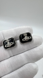 Серьги с чёрными вставками Vivienne Westwood