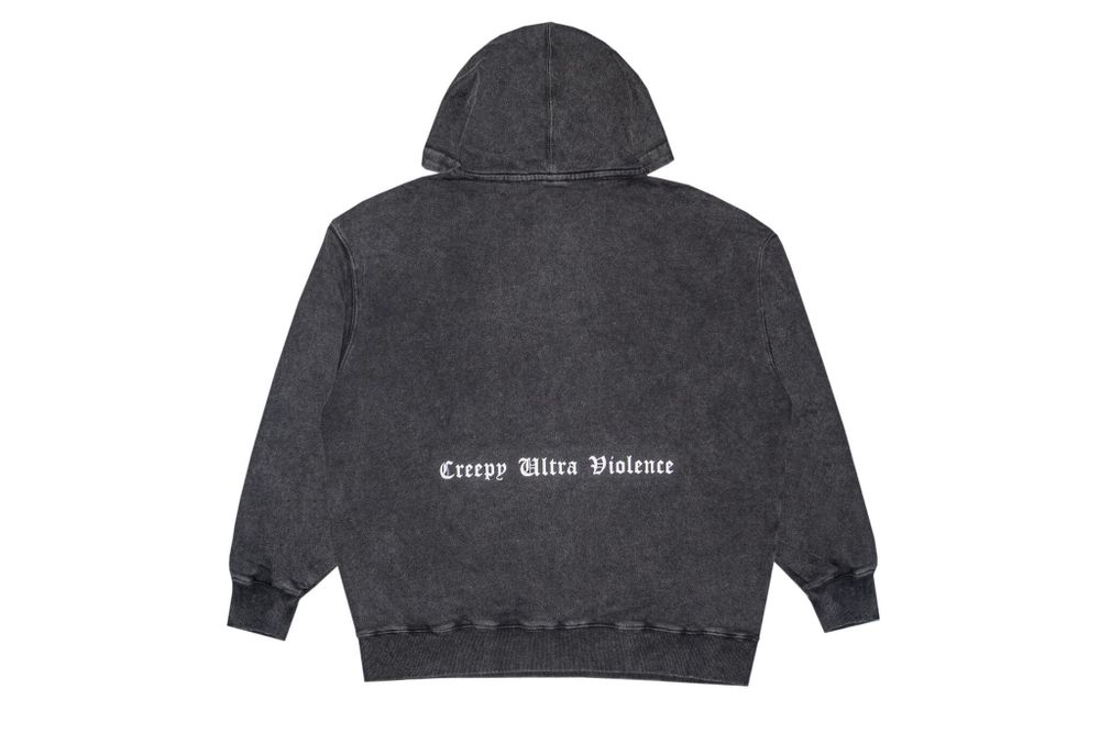 Худи Creepy Clothing Дружба garment dyed черный