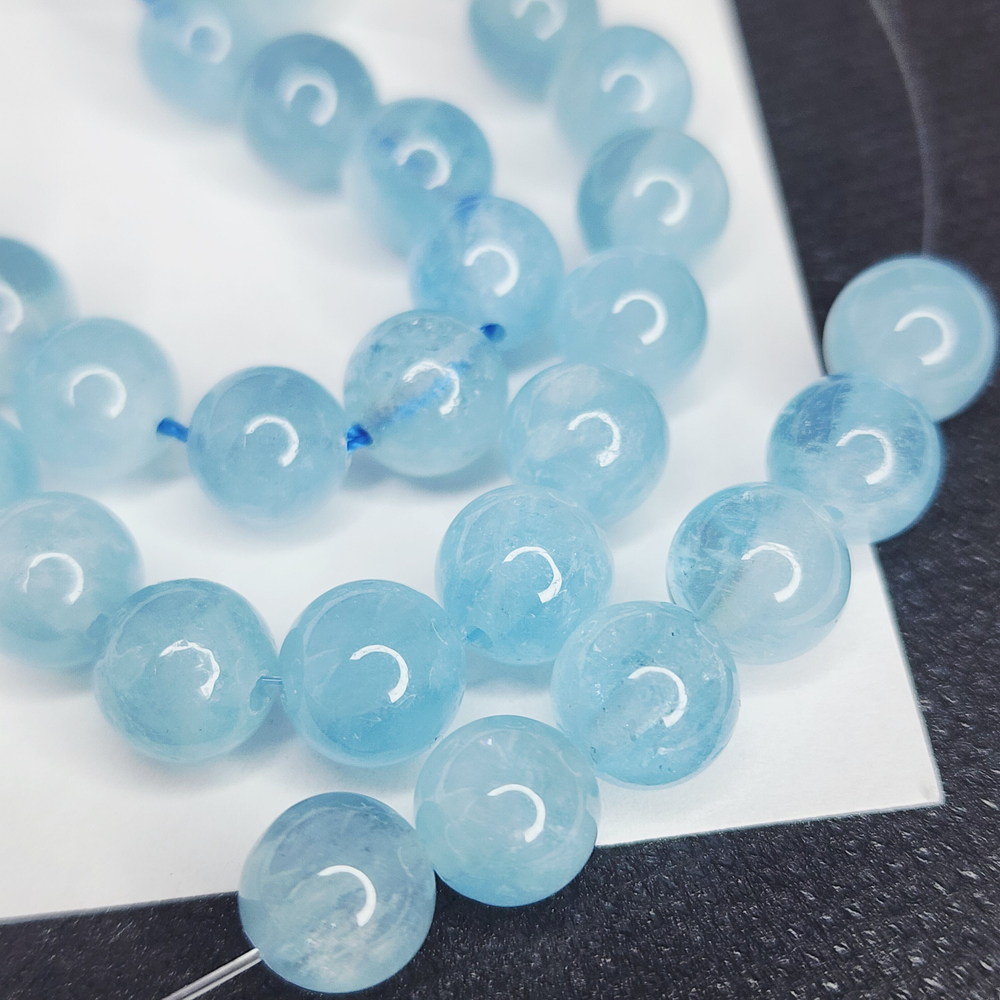 Аквамарин, природный, высокое качество, шар ~ 8мм, штучно